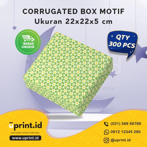 Foto Produk CORRUGATED MOTIF LEBARAN|22x22x5 cm||BOX HAMPERS |QTY 300pcs|BBS22-041 dari Uprint.id