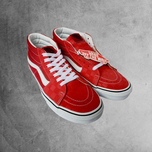 vans mid red