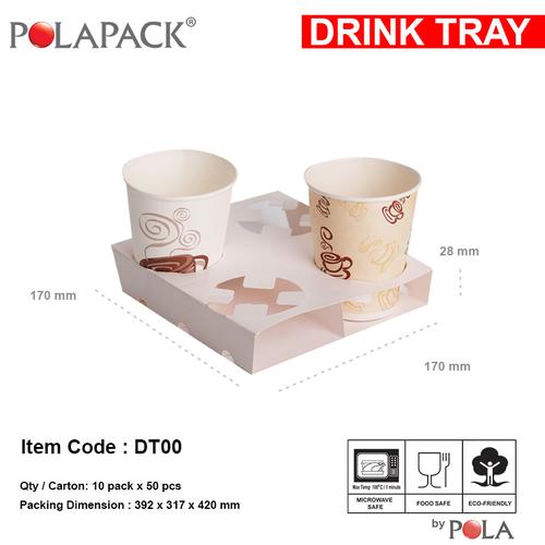 Jual POLACUP Paper Cup Tatakan Gelas Kotak DT00 - 50pcs - DT00 50PCS ...