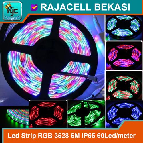 Gambar LED Strip RGB 3528 5M Roll 60Led/meter IP65 Waterproof High-Quality dari Rajacell Bekasi undefined Tokopedia