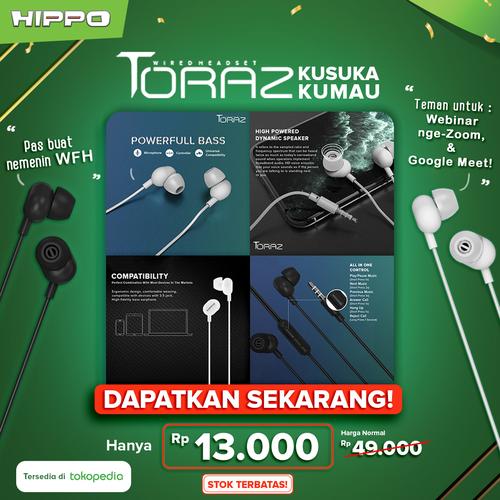 Foto Produk Hippo Handsfree Earphone Stereo: Toraz - Putih dari HIPPO Official Surabaya