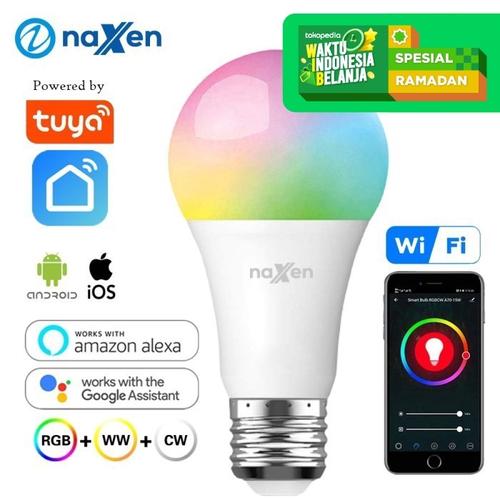 Foto Produk Naxen Lampu Bohlam Smart Light Bulb RGB+WW+CW 9W dari TokoUsbcom