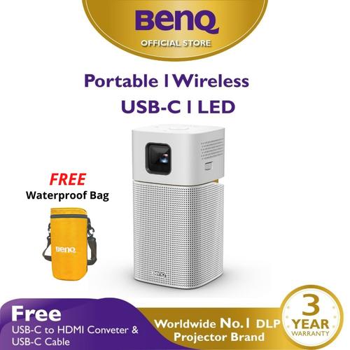 Foto Produk Mini Wireless Projector BenQ GV1 Portable Bluetooth Speaker USB-C HDMI dari BenQ Official Store