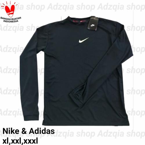 Foto Produk Baselayer Manset jumbo Big size xxl fit xxxl nike adidas - Hitam, XL dari Adzqia shop