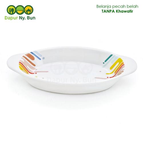 Foto Produk Mangkok Saji Bentuk Oval Motif RAINBOW Ukuran 6 Inch dari Dapur Ny.Bun