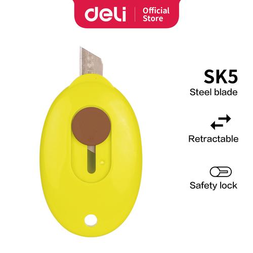Foto Produk Deli mini cutter portabel durable cute size E2050 - Kuning dari Deli Stationery