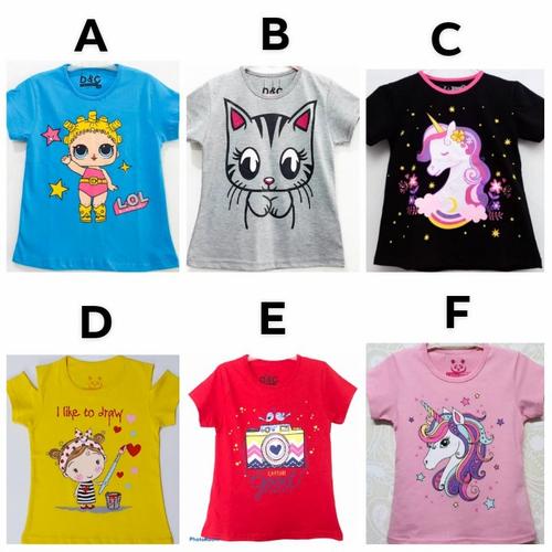 Gambar Kaos Anak Cewek motif karakter size 7-10 (7-10 tahun) dari servia shop undefined Tokopedia