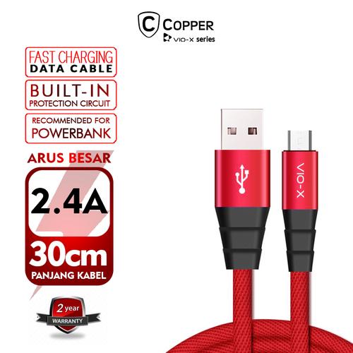 Foto Produk COPPER Kabel Data Powerbank 30cm|Fast Charging|Quick Charging - Micro - Hitam dari Copper Indonesia