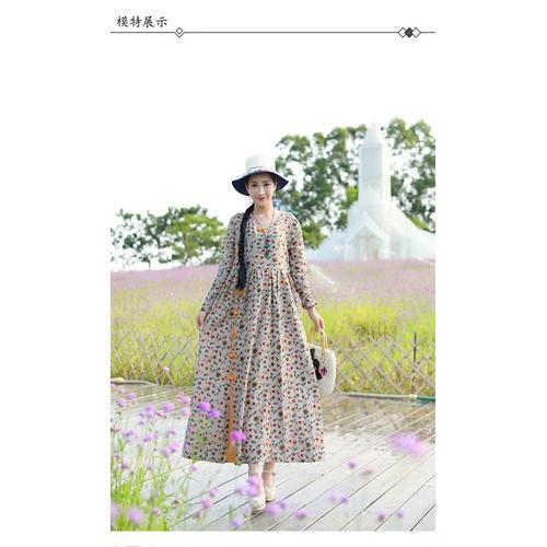 Foto Produk ROSA DRESS-PREMIUM DRESS WANITA CHEONGSAM QIPAO BIG SIZE GAMIS MUSLIM - Khaki, XL dari Chedy Bloom Shop