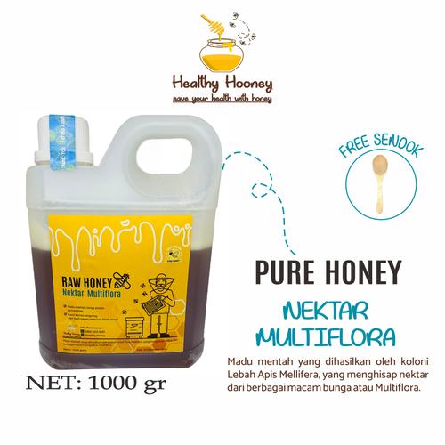 Foto Produk Madu Murni Mentah Asli Multiflora Alami Raw Honey 1Kg Healthy Honey dari Healthy Hooney