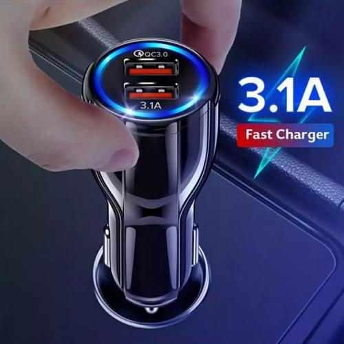 Foto Produk BERGARANSI car charger Qualcomm 3.1A casan mobil fast charging dari Ansa88