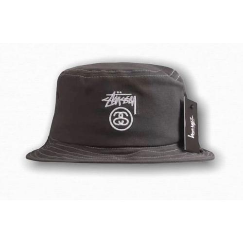 STUSSY STOCK LOCK BUCKET HAT DARK BROWN 