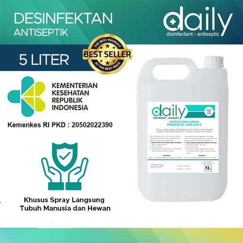 Foto Produk DESINFEKTAN DAILY REGULER DISINFEKTAN ANTISEPTIC 5 LITER READY TO USE dari Healthy Solutions Store