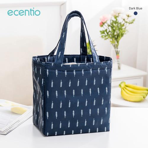 Foto Produk Ecentio Tas Bekal Pola ikan Oxford cloth Lunch Bag - Biru dari ecentio Official Store