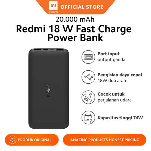Foto Produk Xiaomi Official Redmi PowerBank 20000mAh Power Bank 18W Fast Charging dari Xiaomi Official Store