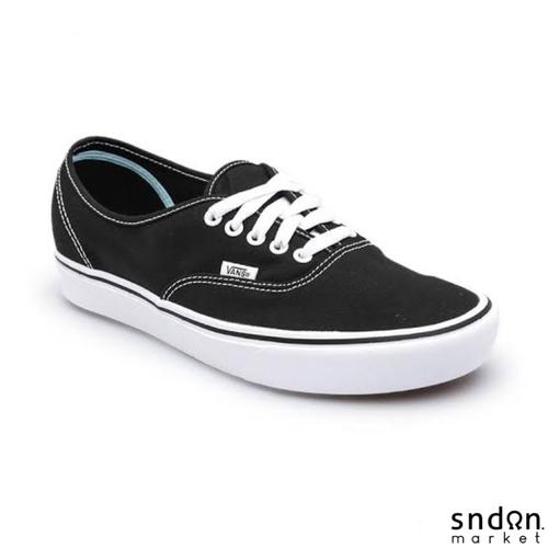 vans authentic comfycush black white