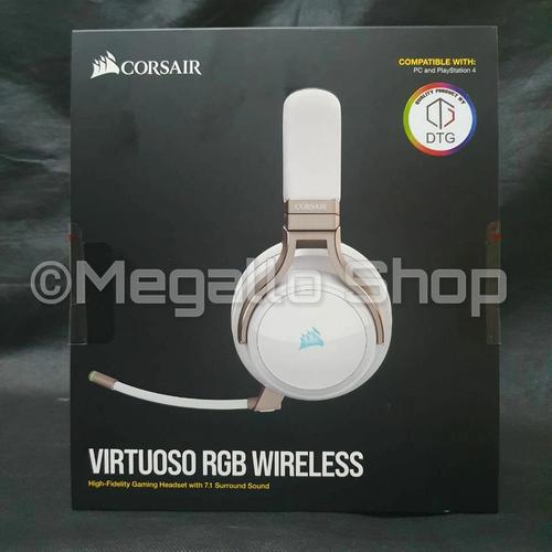 Gambar Corsair VIRTUOSO RGB WIRELESS High-Fidelity Headset Garansi Resmi - PEARL dari Megallo Shop Jakarta Utara Tokopedia