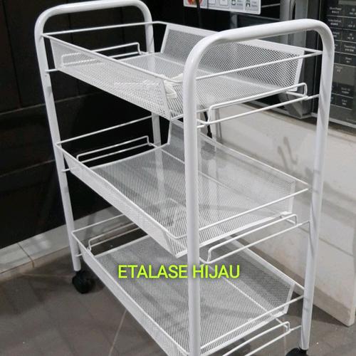 Jual Rak Roda Susun Besi 3 Tingkat Sangat Kokoh Kuat untuk Dapur ...