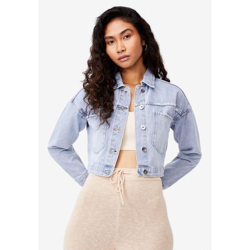 Jual Supre Crop Pocket Denim Jacket 