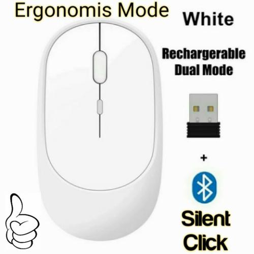Foto Produk Mouse Dual Mode + Bluetooth Rechargable Silent Like Xiaomi / Logitech - MiiMouse Dual dari chi-chi store