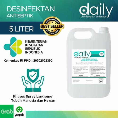Foto Produk DESINFEKTAN DAILY DISINFEKTAN REGULER 5 LITER KHUSUS GRAB DAN GOSEND dari healthstuff