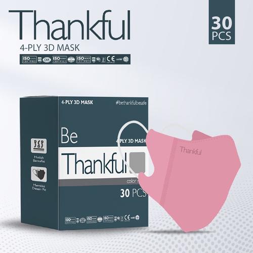 Gambar Masker Thankful Duckbill 4 Ply Medis- 3D Mask Isi 30 - Merah Muda dari Lestari Jaya 37 Kota Makassar Tokopedia