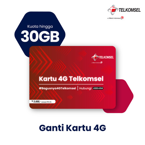 Foto Produk Kartu Upgrade 4G Telkomsel - Makin Untung Hingga 30GB (1 Bulan) dari Telkomsel
