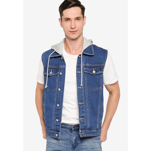 armless denim jacket