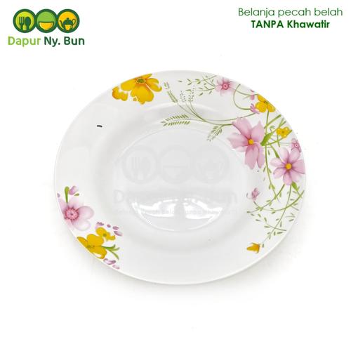 Foto Produk Piring Makan Keramik Motif AXIO FLOWER Ukuran 23cm /Piring Bunga 9Inch dari Dapur Ny.Bun
