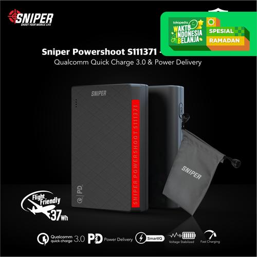 Foto Produk Sniper PowerShoot S111371 10000mAh - Powerbank Flight Friendly dari Sniper Indonesia