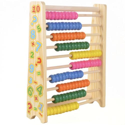 Foto Produk Papan Sempoa - Wooden Toy Abacus Mainan Edukasi Berhitung Angka Count dari My Own Flashcards