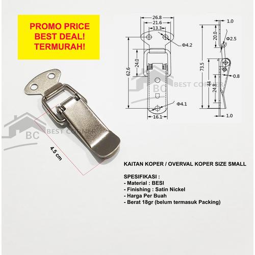 Foto Produk Kaitan Peti Small / Overval / Kunci Koper dari Best Corner