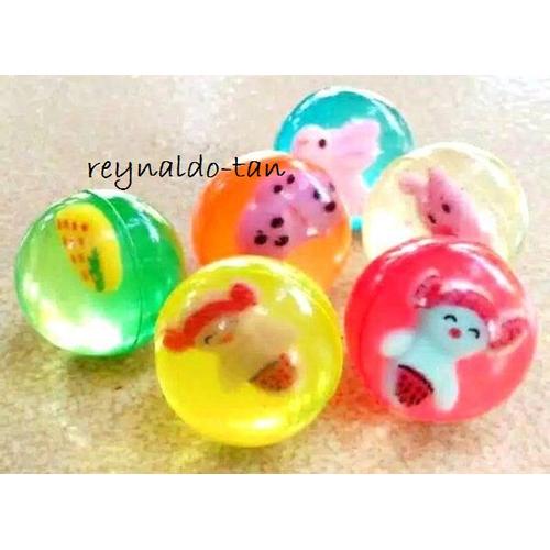 Foto Produk Isi 100 pcs Bola Bekel Mini Karet Transparan diameter 2 cm-an dari reynaldo-tan