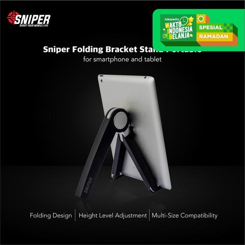 Foto Produk Sniper Folding Bracket Stand Portable for Smartphone and Notebook dari Sniper Indonesia