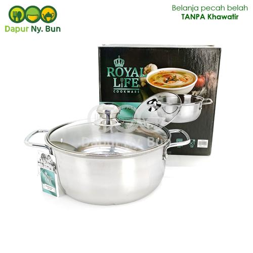 Foto Produk Royal Life Sauce Pot 22cm / Panci Kuping Stainless Steel Diameter 22cm dari Dapur Ny.Bun