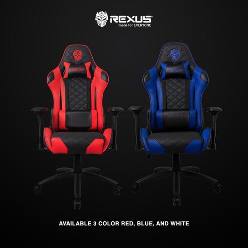 Gambar GAMING CHAIR REXUS RGC 101 V2 ORIGINAL KURSI GAMING - Blue dari Gaming Plus Store Kota Surabaya Tokopedia