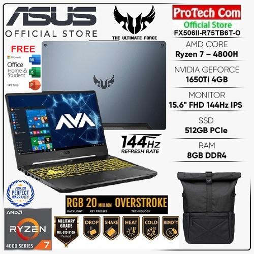 Foto Produk ASUS TUF GAMING A15 FX506II RYZEN 7 4800H 8GB 512GB GTX1650Ti 4GB W10 dari Protech Computer