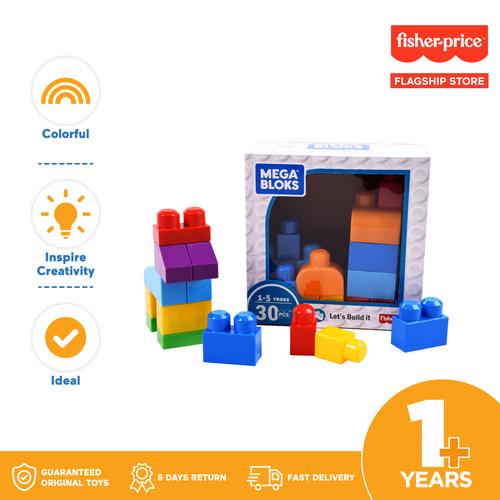 Foto Produk Mega Bloks 30 pieces - Mainan Balok Susun Edukasi Anak Balita dari Fisher Price Flagship