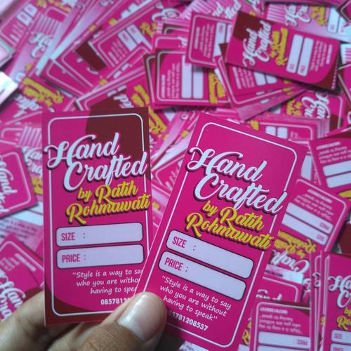 Jual Hang Tag / Hangtag / Price Tag / Label Produk - Cetak 1sisi AC 310 ...