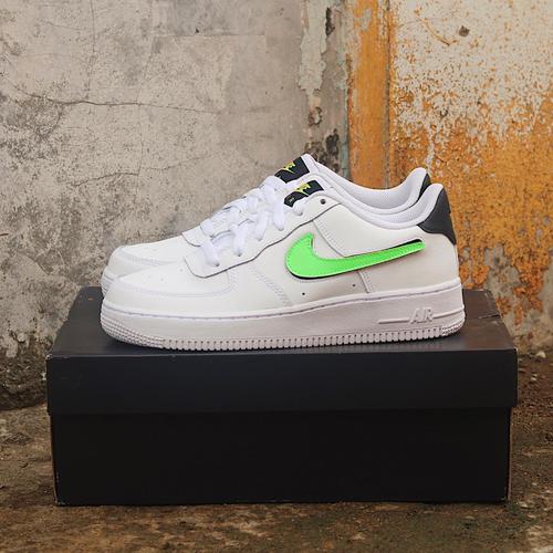nike air force 1 womens white and green