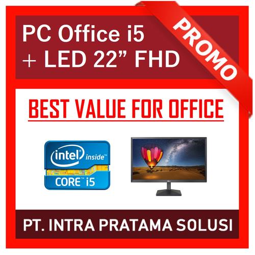 Foto Produk PC Core i5 + 8GB RAM + SSD 256GB + GT730 4GB + LED 22" FHD dari PT. Intra Pratama Solusi