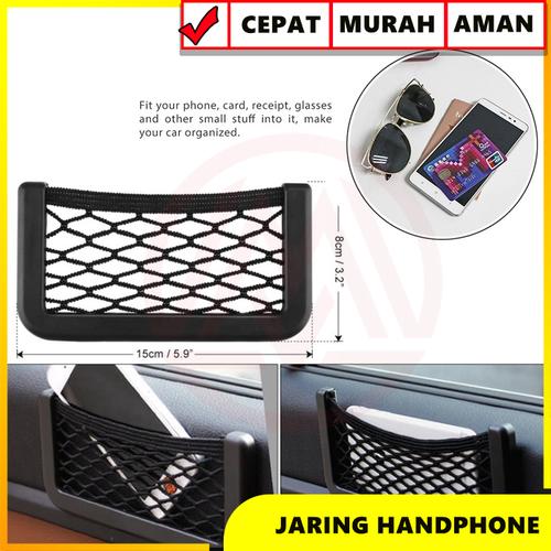 Foto Produk universal car organizer / aksesoris mobil / car net pocket include 3m dari Modifikasi Market