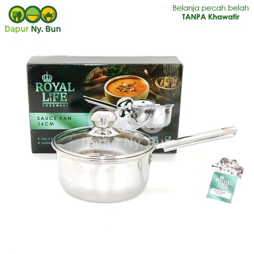 Foto Produk Royal Life Sauce Pan 16cm / Panci Dengan Gagang Diameter 16cm dari Dapur Ny.Bun