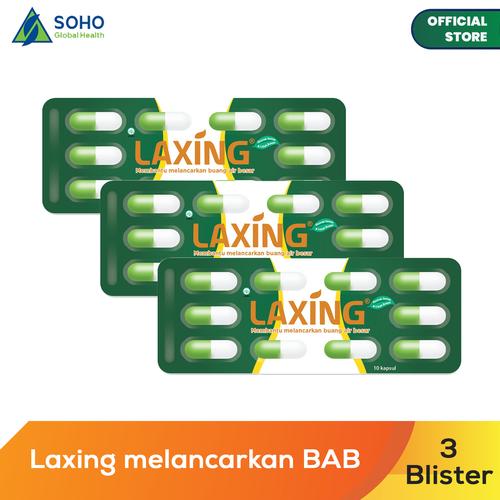 Gambar Laxing melancarkan BAB 3 Blister @10 Kapsul dari Soho Global Jakarta Timur Tokopedia