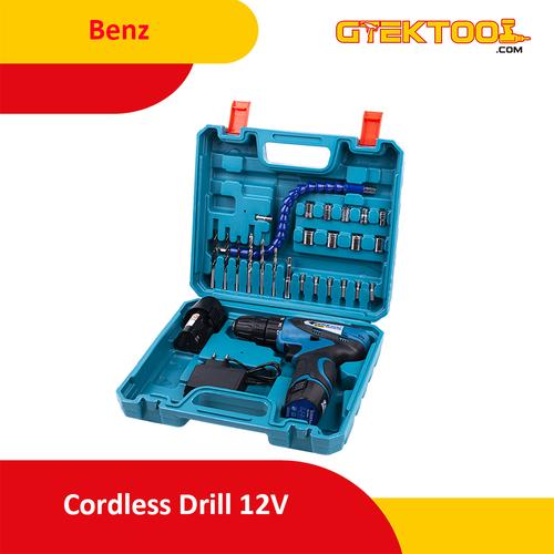 Foto Produk Benz Mesin Bor Baterai Cordless Drill 10MM 12V + 24Pcs BZ-8004 dari Gtek Tool