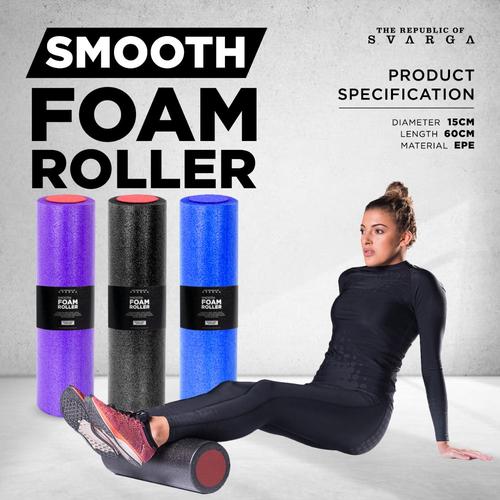 Foto Produk Svarga 60cm Foam Roller Smooth | Massage Roller - Hitam dari SVARGA YOGA