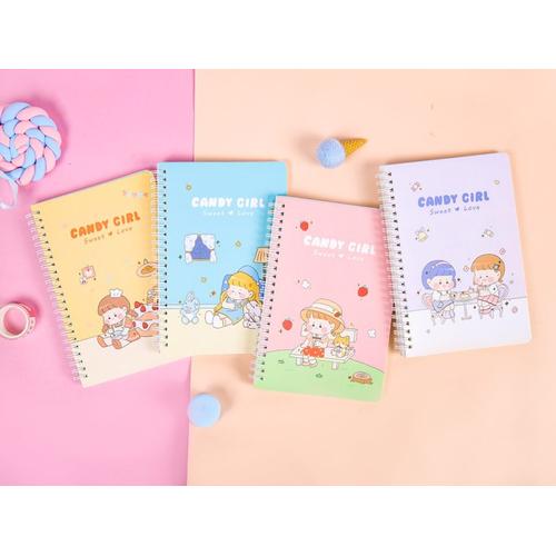 Foto Produk Candy Girl Diary Spiral Ruled Notebook A5 dari Pinkabulous