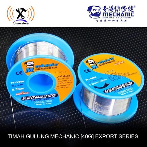 Foto Produk Timah Solder MECHANIC 0.3mm 0.4mm 0.6mm 0.8mm 40gr SPECIAL Flux Core dari RAJACELL BEKASI