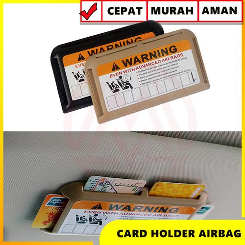 Foto Produk CARD HOLDER CAR TEMPAT KARTU MOBIL SUN VISOR UNIVERSAL KREM / HITAM - Krem dari Modifikasi Market