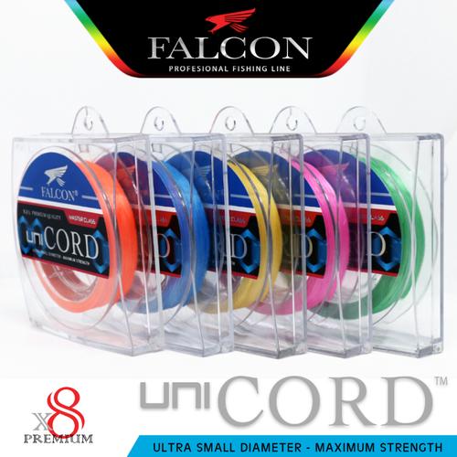 Foto Produk Senar Benang Tali PE X8 Falcon Uni Cord 200M MICRO PE Single Color - PE 0.8, BLUE dari Falcon Indoesia